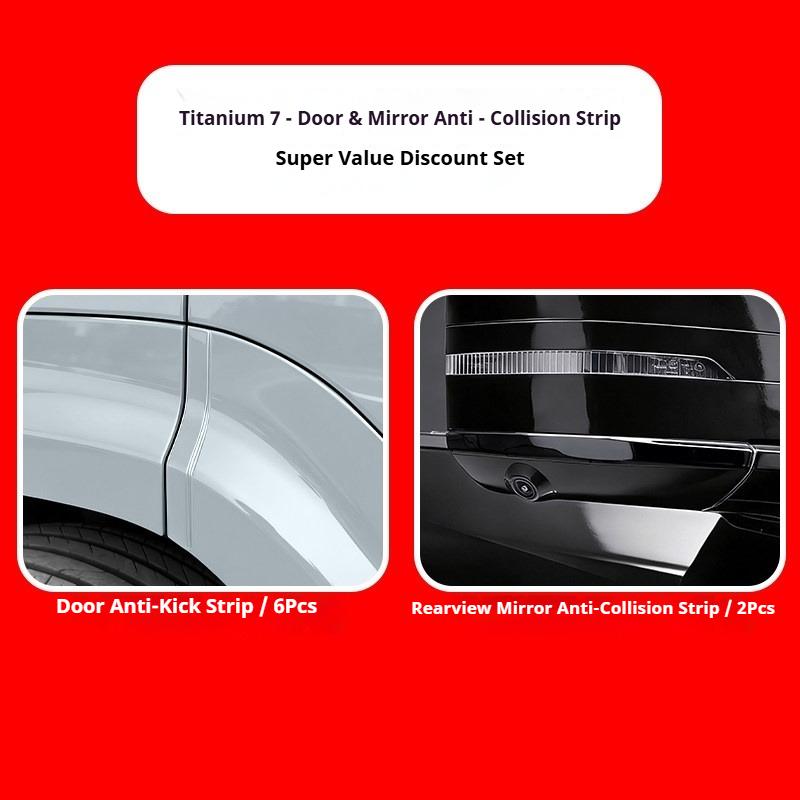For BYD Ti7 Equation Leopard Titanium 7 Door Edge Guard Door Door Protection Stickers Anti-scratch Modify Decoration Accessories
