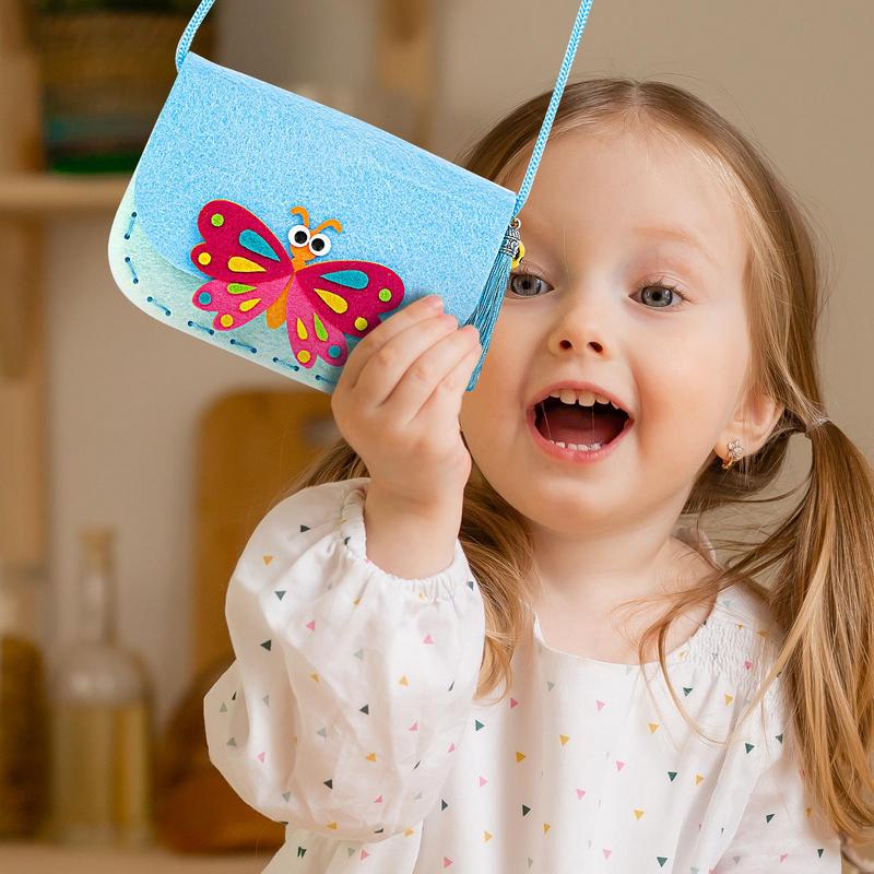 Bag Sewing Kit For Kids Girls Creative Handicrafts Bag Three-Dimensional Girl Creative Handicrafts Featuring Cartoon Designs