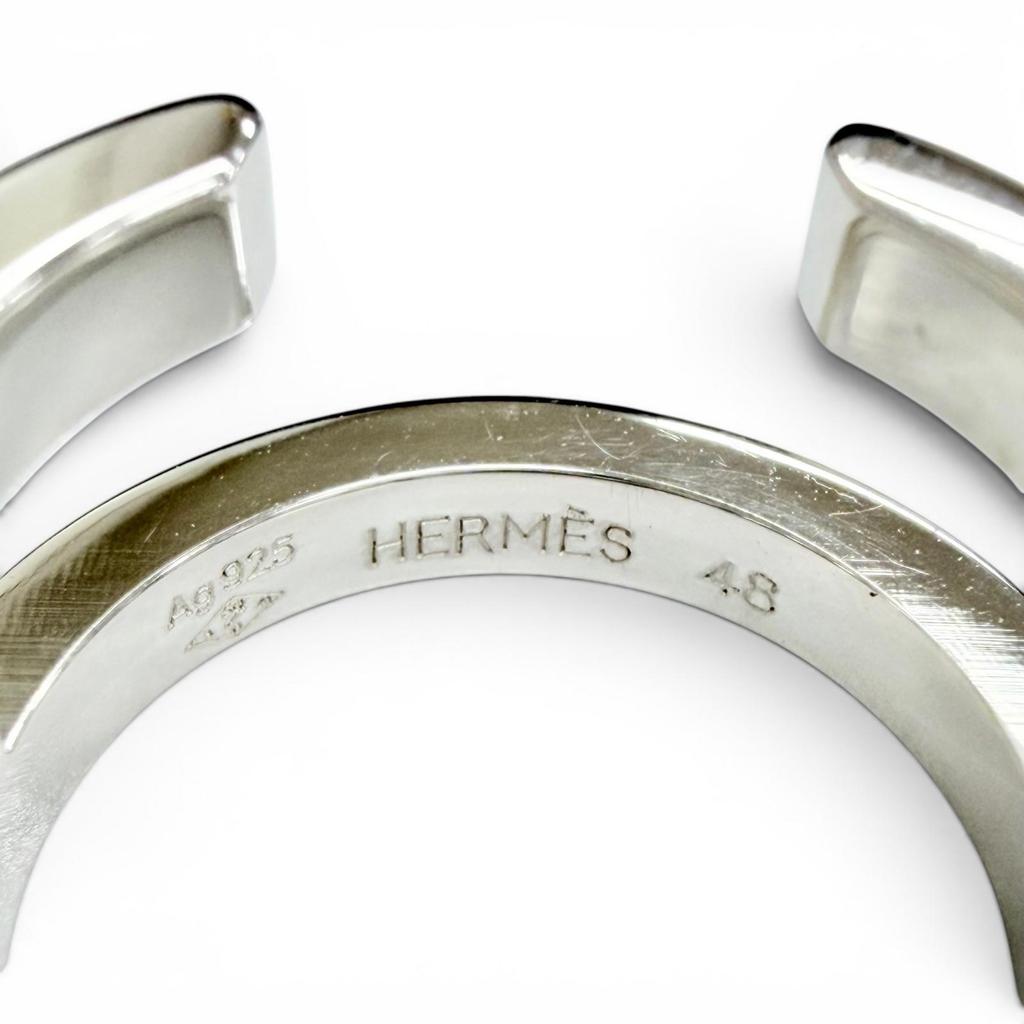 Excellent HERMES Ring Ring H Symbol Ring, Finger Ring, Accessory Silver AG925 48 Used