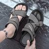 Sandálias para Homens 2024 Novas Sandálias Plataforma Casuais Moda Masculina Sapatos Baixos de Verão Chinelos de Couro Hombre Plus Size 38-44
