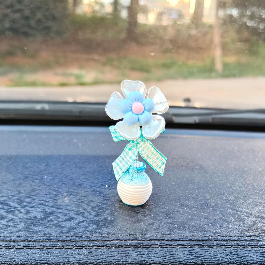 5 Colors New Cute Spring Shaking Flower Car Decoration Ornament Healing Series Car Interior Decor Accessories Ornaments
