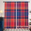Retro Scottish Check Pattern Print Drapes Room Darkening Window Curtains for Home Decor,Rod Pocket Blackout Curtains Bedroom