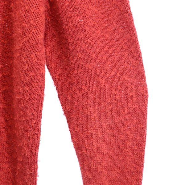 BARACUTA Linen Blend Long sleeve cotton knit L Red series sweater Men's Used