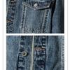TYYRBMG Denim Back Plus Long CXH754 Men's Jacket, Casual, Washed, Slit, Sukajan, Business, Sizes, Spring, Indigo, Sleeve, Spring, Summer, Fall, (XL,