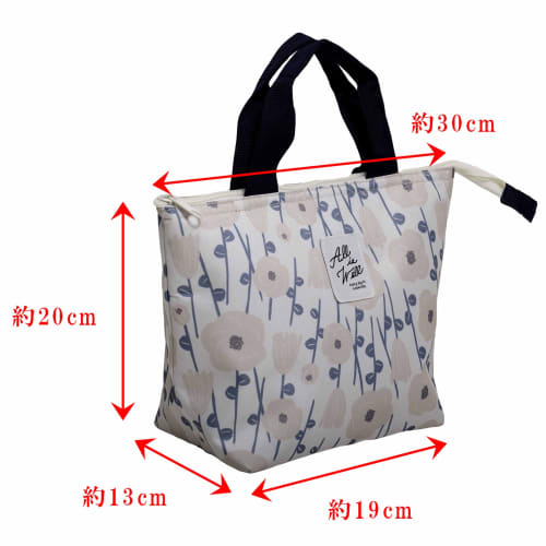 Insulated Lunch Tote Bag with Zipper, Perfect for Lunch Boxes, Water Bottles, and More (F Type)