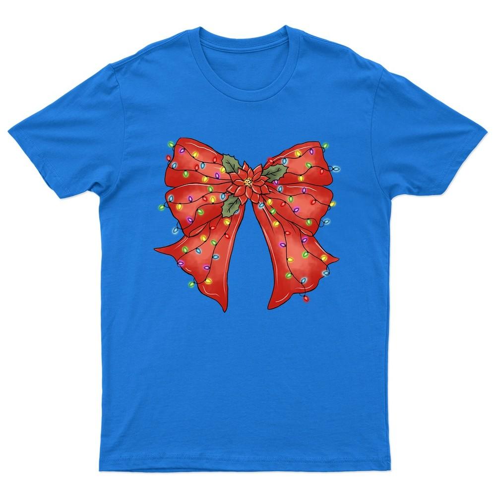 Christmas Bow Festive Holiday TShirt Unisex Gift Retro Seasonal Funny Xmas