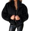 Herbst Winter Kurzer Kunstpelzmantel Damen Super Mode Sexy Umlegekragen Dicke Plüschjacken Damen Slim Outwear