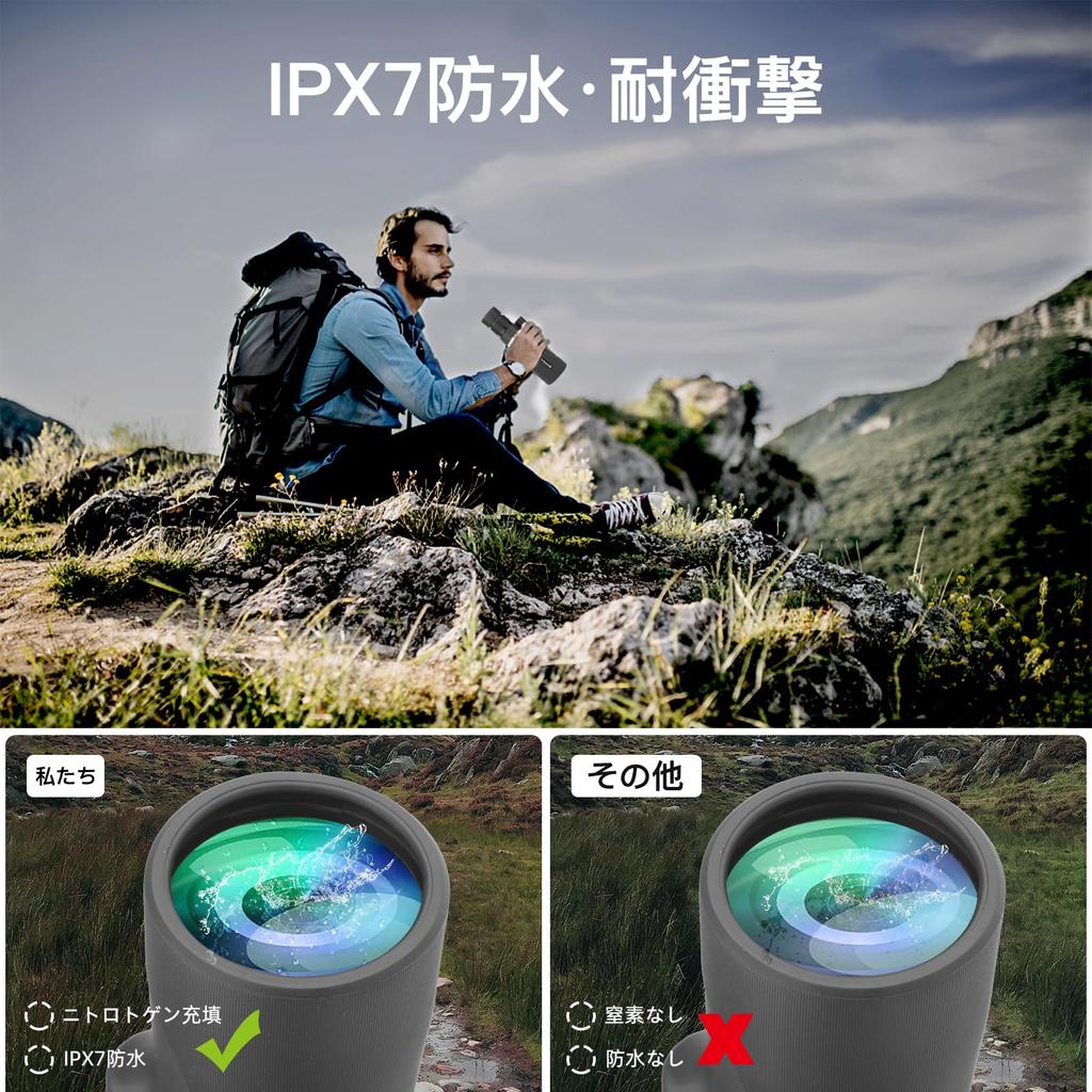 Telescop monocular Teleobiectiv cu mărire mare Lentilă BAK4 Prism FMC Telescop monocular ușor, rezistent la apă, rezistent la șocuri, pentru sporturi cu artificii