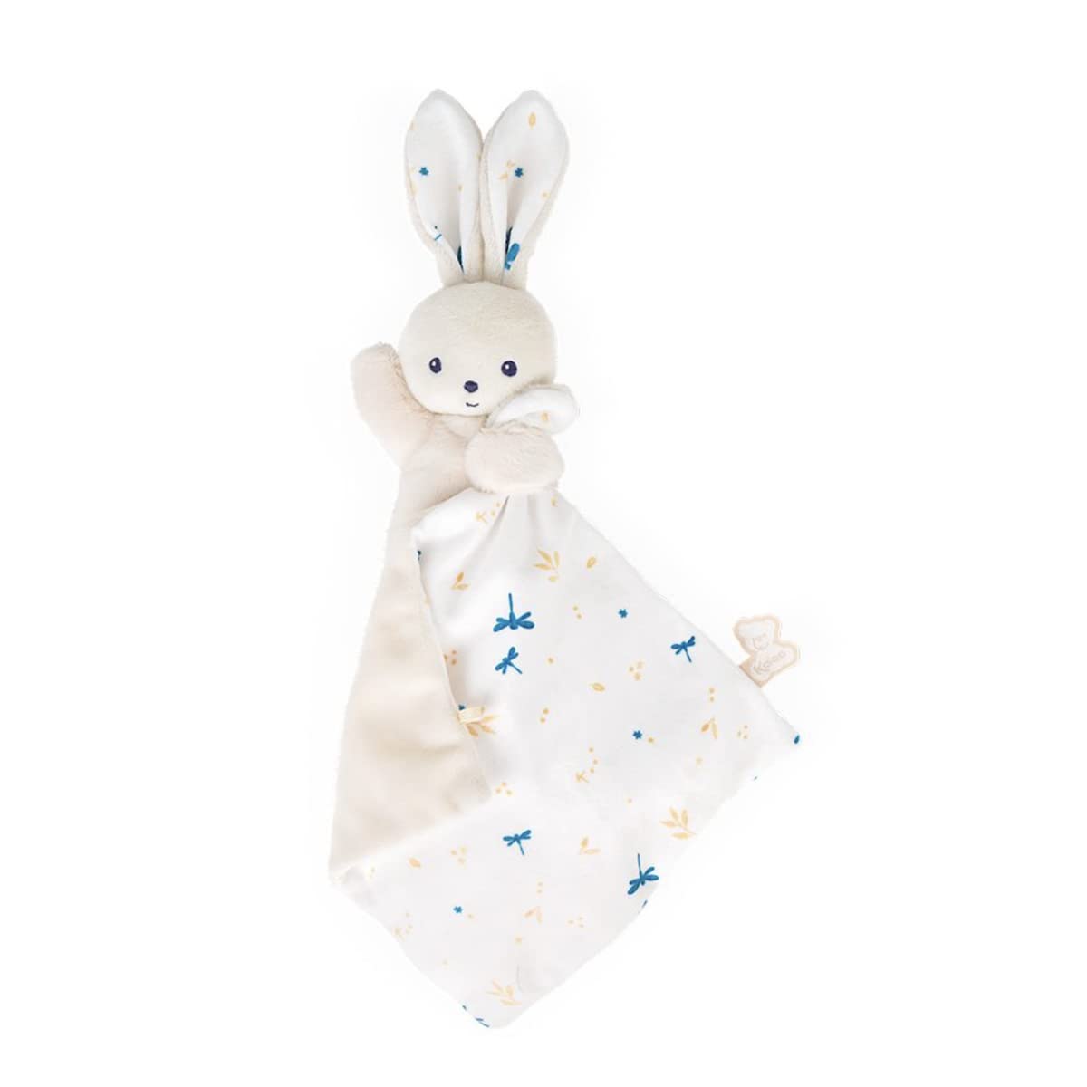 

KALOO - carré Douceur - Doudou Coniglio Bianco Delicato - Peluche per Neonati - Quadrato 18 x 18 см Bianco - Materiali Ecosostenibili - Confezione