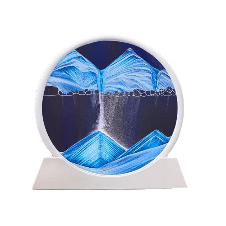 Creative Hourglass Sand Art Ornament for Living Room, Desktop, Office, or Wine Cabinet Display - Ideal Housewarming Glass Crafts Decoration