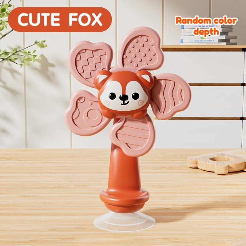 

Baby Suction Cup Windmill Toy - Manual Rotating Wind- Spinner with & Bear Animal Shapes, Sensory Motor Skills Development