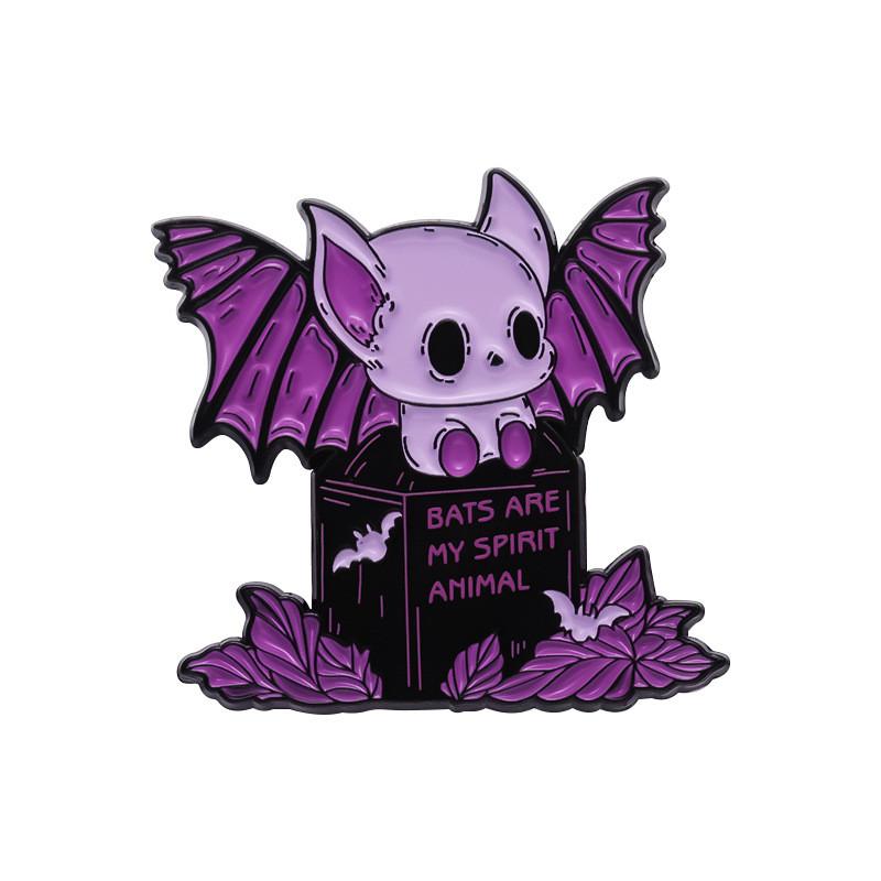 Multipurpose Trendy Halloween Brooch With Eyecatching Skull Bat And Ghost Features All For