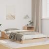 Bed Frame In Brown 80 X 200 Cm Solid Pine Wood