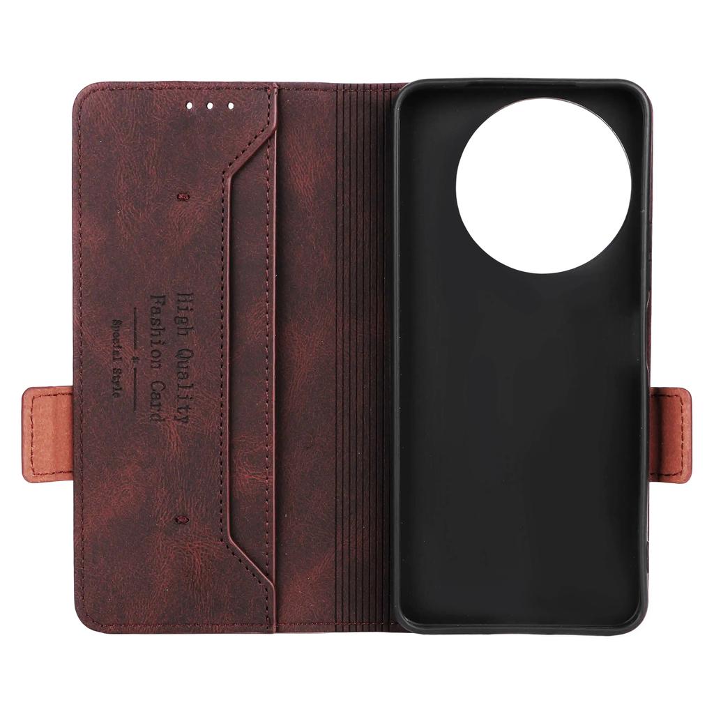 For vivo Y39 5G Case Leather Wallet Flip Phone Cover with Hardware Decor