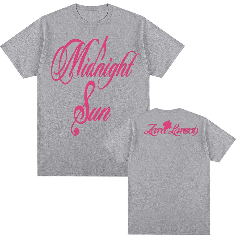 T-shirt Soleil de Minuit Zara Larsson Chanteuse même style T-shirt Été Décontracté 100% Coton T-shirt Camiseta Décontracté Hauts de Haute Qualité