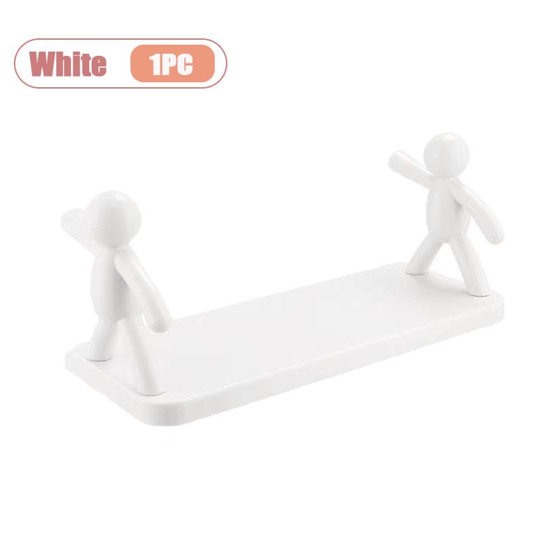 1-10PCS Durable Wall Storage Rack No Drilling Easy Installation Organizer for Bathroom Kitchen Makeup and Room Decoration