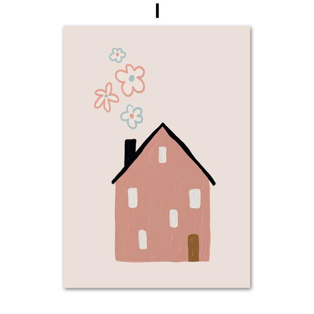 

Кавайный гусь, леопардовый медведь, вишня, бабочка, настенная живопись на холсте, плакаты на скандинавскую тему и принты, настенные панно, декор для детской комнаты, без рамки 21*30cm No Frame