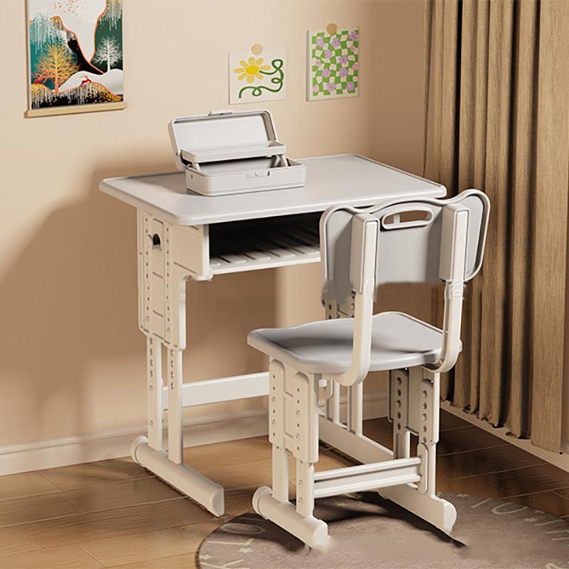 1 Satz Miniatur Puppenhaus Schultisch Stuhl + Stiftebox Rollenspiel Schreibwarenmodell für Puppenzubehör Spielzeug