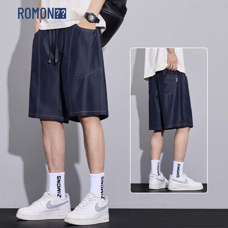 ROMON Men s Ice Silk Denim Shorts M