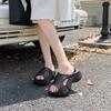 Outdoor Women's High Heel Slippers Hot Sell Comfortable Soft Women's Thick-soled EVA Sandals New Sandalias De Mujer Verano 2025