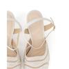 Daks 7cm CrYstal Jewel Mesh Y Strap Sandal Dld304 Cream White