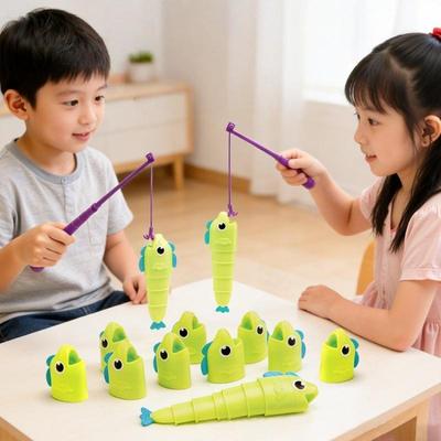 1 Set Parent-Child Educational Puzzle Toy For Children Fishing Master Extendable Fishing Table For Battle Mini-Games