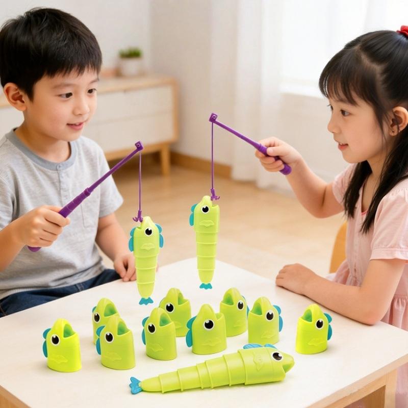 1 Set Parent-Child Educational Puzzle Toy For Children Fishing Master Extendable Fishing Table For Battle Mini-Games