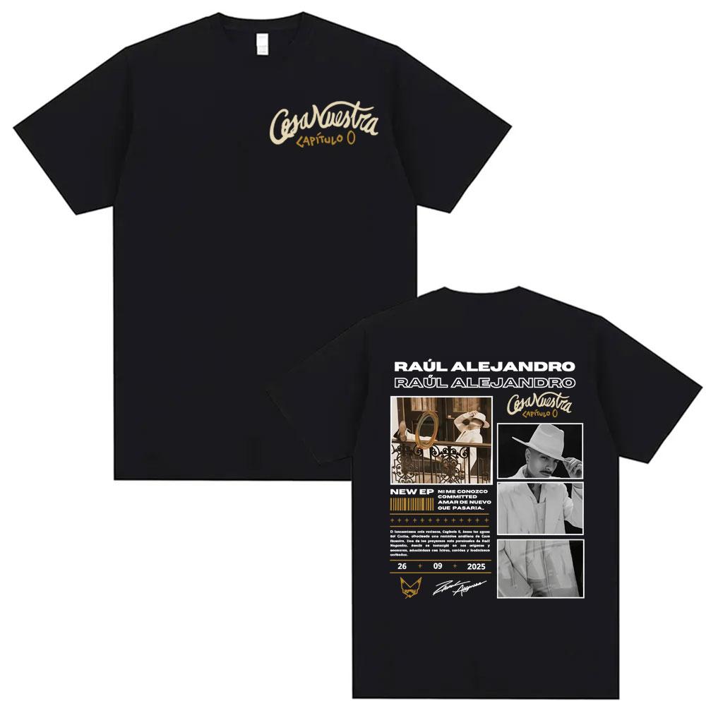 Rauw Alejandro Cosa Nuestra World Tour Tshirts Unisexs Clothing High Quality Retro Hot Sale Tshirt Unisex Cotton T Shirt Streetwear