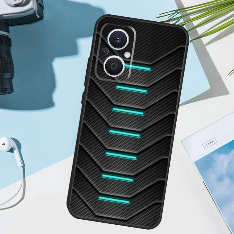 

Carbon Fibre Futuristic Neon Cover For OPPO Reno 7 8 Lite 10 12 13 14 Pro 11 F 12F 13F 14F OPPO Find X8 X5 X6 X9 Pro Case OPPO Reno12 F