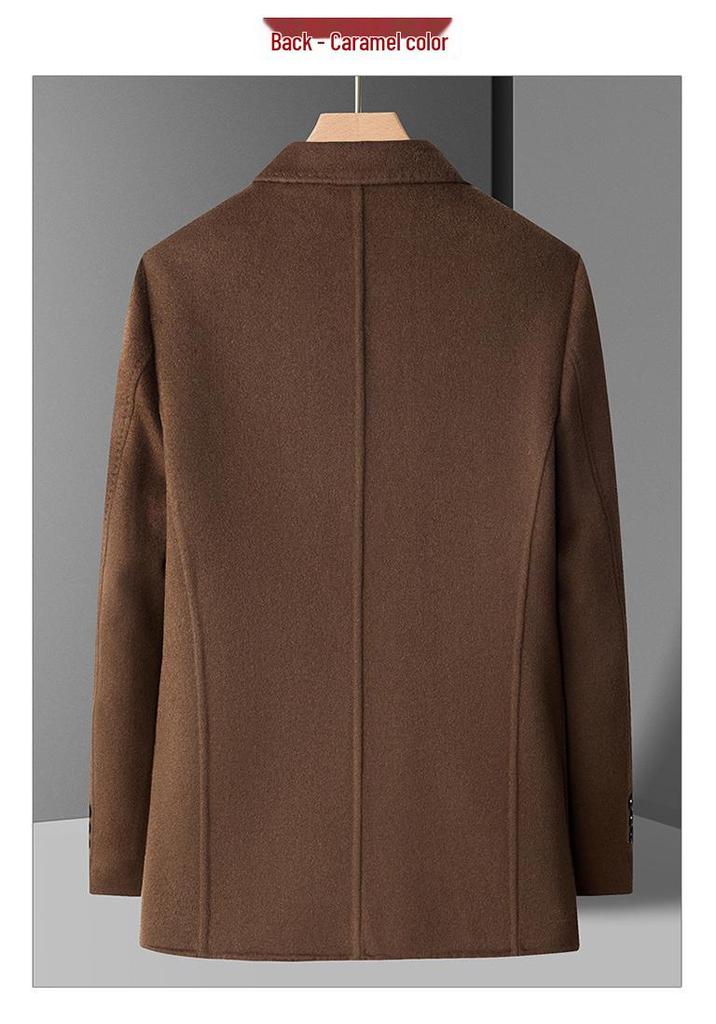 2026 Autumn/Winter Luxury Wool Blend Men's Casual Suit - Double-faced Cashmere Jacket