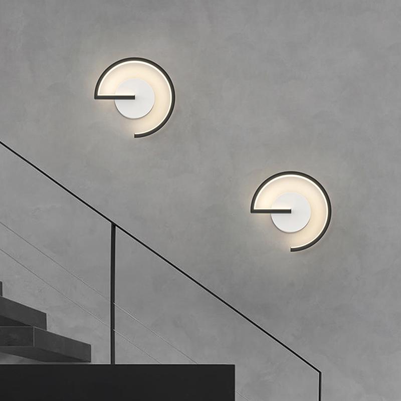 Modern LED Wall Lamp For Living Study Room Bedroom Bedside Lights Gold Black Minimalist Staircase Decorative Sconce Fixtures