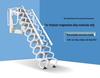 Guan Gu Wall-Mounted Attic Telescopic Ladder: Titanium-Magnesium Aluminum Alloy, Indoor/Outdoor Folding Lifting Ladder.