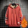Men's Fall and Winter Large Size Hooded Pullover Warm Padded Thickened Sweater