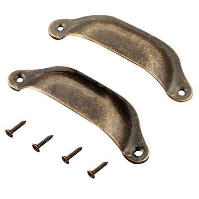 Ретро кухонный шкаф, дверца шкафа, ящик для чашек, мебель, ручки-ракушки, 2 шт.