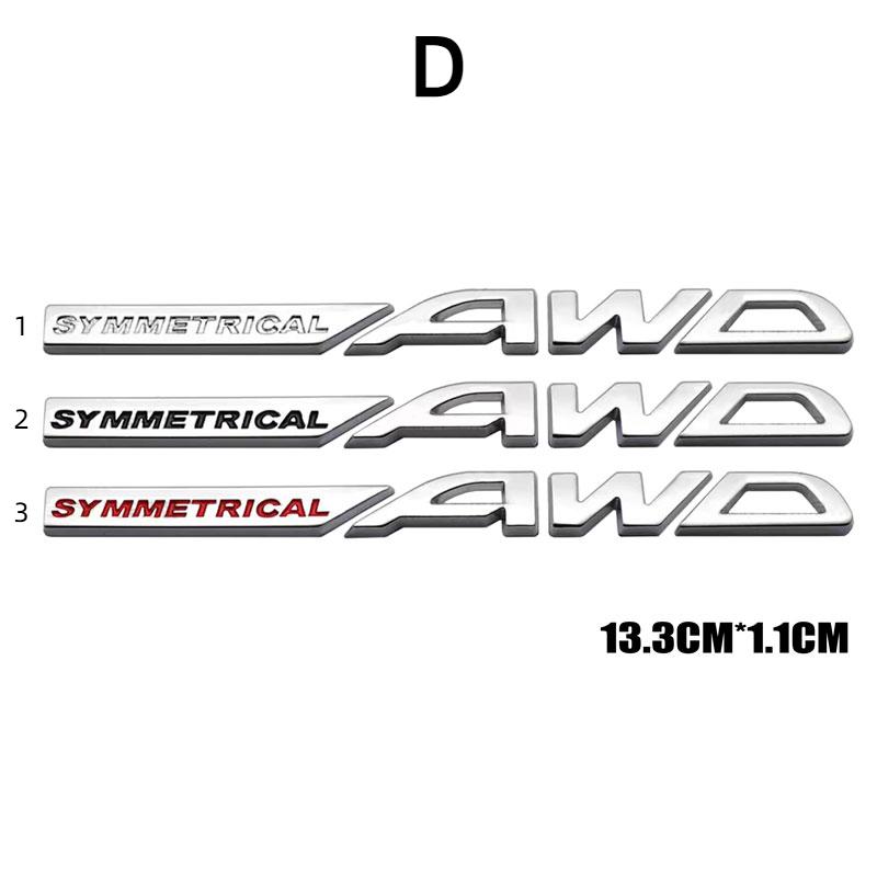 Car Body Sticker Auto Trunk Decorative Badge Decal for SYMMETRICAL AWD Emblem LEVORG STI TRIBECA WRC WRX XV ASCENT