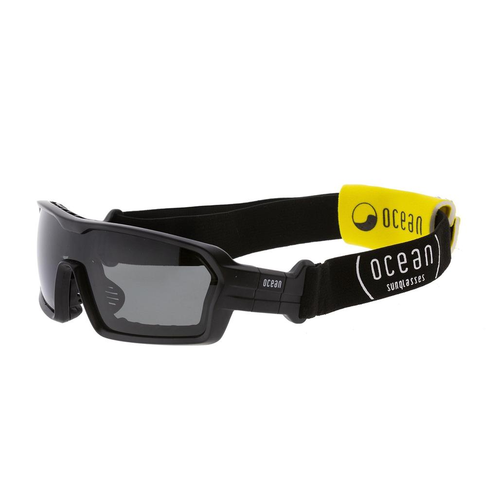 OCEAN CHAMELEON Floating UV Recycled Interchangeable Frame Matte Black Smoke Sunglasses, Protection, Materials, & Strap, (Polarized Lenses),