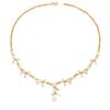 Elegant Pearl & Rhinestone Leaf Jewelry Set for Brides