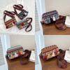 Ethnic Style Small Crossbody Bag For Summer Women With Pu Material And Fringed Design For Casual Travel