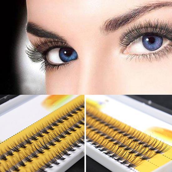 Women Pro Makeup 60 Pcs Clusters Beauty Eye Lashes Grafting Fake False Eyelashes