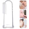 PULABO Baby Training Toothbrush, Baby Finger Toothbrush with Silicone Gum Scouring Massager and White Box, Transparent Oral Care Tool, Long-Lasting