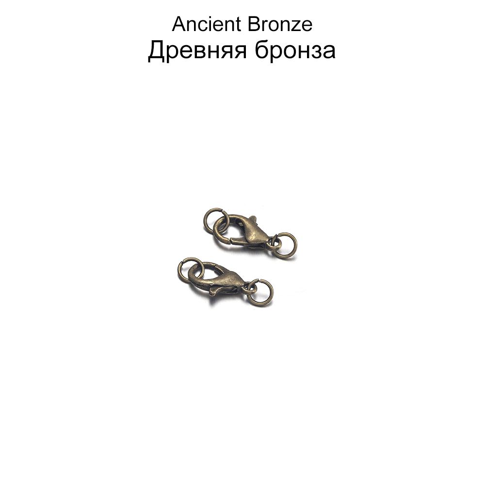 50pcs 10 12 14mm Silver Metal Lobster Clasps Hooks With Jump Rings Gold Color End Clasps Connectors Necklace Jewelry Making