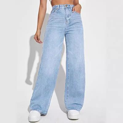 Loose Denim Wide-leg Pants Slim-fit High-waist All-match Jeans