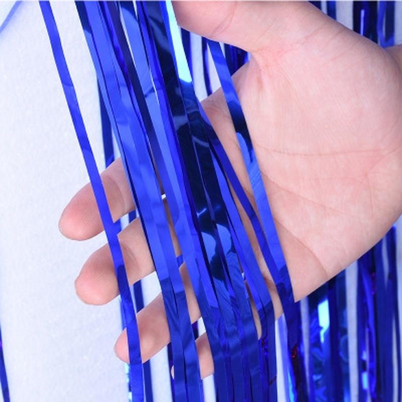 1*2m Rose Gold Metallic Foil Tinsel Fringe Curtain Door Rain Wedding Birthday Party Decoration