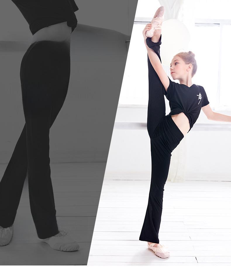 Girls' Slim Fit Bell Bottom Dance Pants for Jazz and Latin Dance