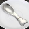 Desert Spoon Multi-function Easy to Grip Anti-slip Mini 304 Stainless Steel Cartoon Cat Shape Ice Cream Salad Coffee Spoon for Home