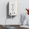 Multi Plug  Surge Protector, 6-Outlet Extender With 2 USB Charging Ports, USB-C And Night Light, 3-Sided Power Strip With Adapter Spaced Outlets