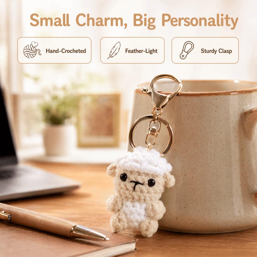 Knitting Doll Monkey Doll Keychain Handmade Mini Knitted Pendant  Gift Bag Decor