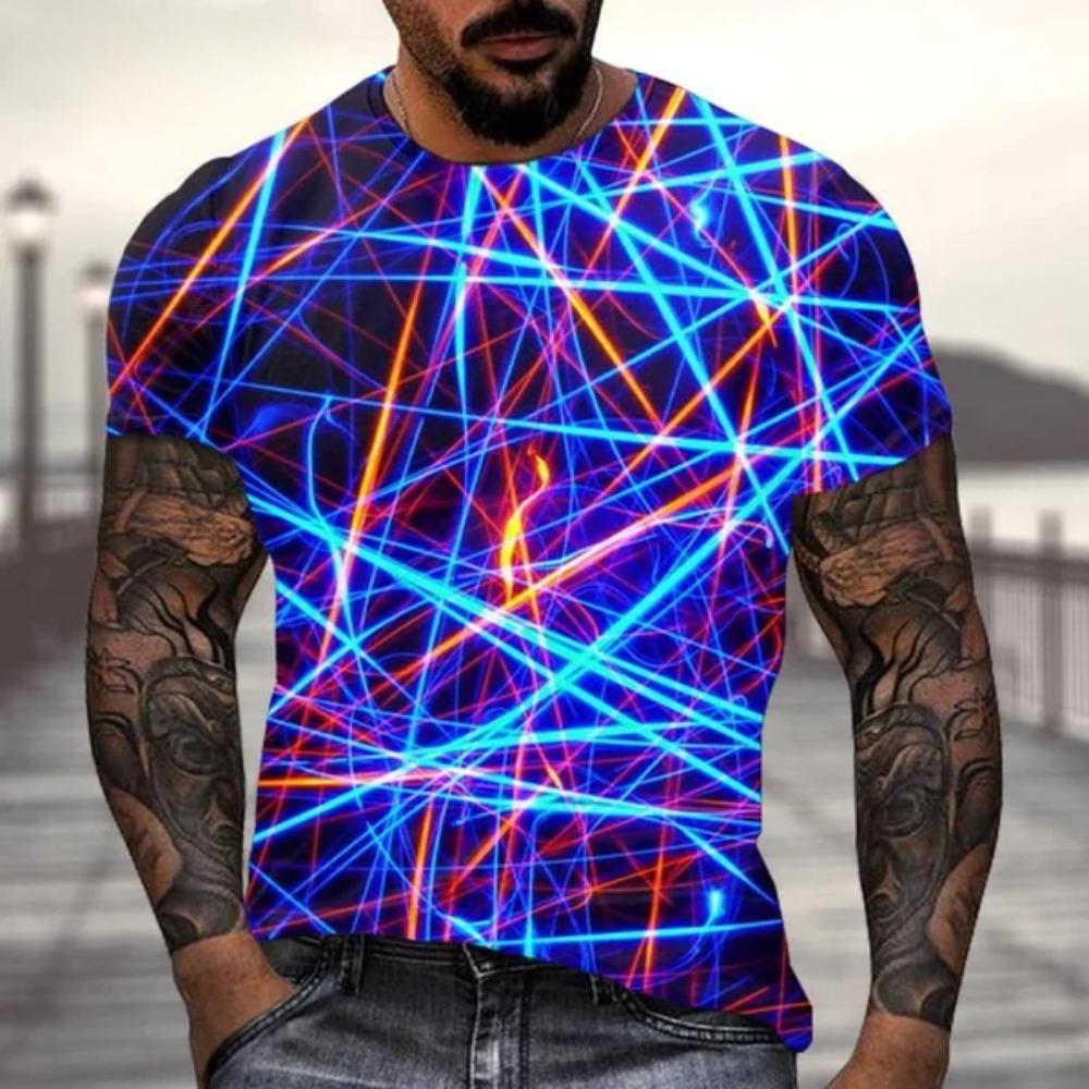 

Персонализированная и модная мужская футболка с забавным принтом 3D оптической иллюзии, с круглым вырезом и короткими рукавами XS