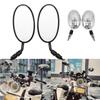 Universal Retro Style Motorcycle Electric Scooter Side View Mirror Aluminum Housing Chrome Black Oval Design