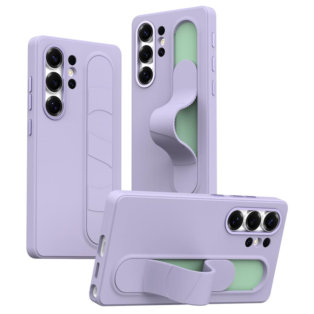 For Samsung Galaxy S24 Ultra Case Smart Key Invisible Wristband Kickstand PC+Silicone Phone Cover